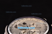 Tag Heuer Mikrogirder 2000 Chronograph Miyota Quartz Steel Case with PVD Bezel - Silver Dial
