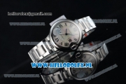 Cartier Ballon Bleu De Citizen Automatic Steel Case White Dial Roman Numeral Markers and Steel Bracelet