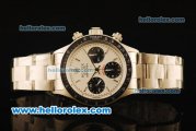 Rolex Daytona Vintage Edition Chronograph Swiss Valjoux 7750 Manual Winding Steel Case/Strap with White Dial and Stick Markers