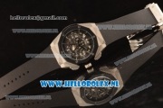 Hublot Classic Fusion Aerofusion Chronograph Orlinski Japanese Miyota OS20 Quartz Steel Case with Black Dial Stick Markers and Black Rubber Strap