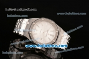 Audemars Piguet Royal Oak Swiss ETA 2824 Automatic Full Steel with Sitck Markers and White Dial - 1:1 Original Best Version