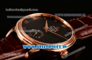 Omega De Ville Co-Axial Swiss ETA 2824 Automatic Rose Gold Case with Black Dial and Roman Numeral Markers