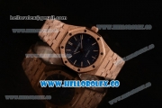 Audemars Piguet Royal Oak 41MM Clone AP Calibre 3120 Automatic Rose Gold Case with Blue Dial and Rose Gold Bracelet - (EF)