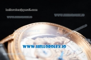 Audemars Piguet Millenary Miyota 9015 Automatic Rose Gold Case White Dial With Roman Numeral Markers Black Leather Strap