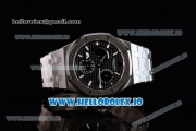 Audemars Piguet Royal Oak Double Time Chrono Asia Automatic Steel Case Black Dial With Stick Markers Steel Bracelet