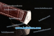 Tag Heuer Monaco Chronograph Quartz Steel Case with Brown Dial and Brown Leather Strap