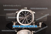 Patek Philippe Aquanaut Travel Time 9015 Auto Steel Case with Black Dial and Black Rubber Strap - 1:1 Origianl