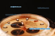 Rolex Daytona II Automatic Movement Gold Case and Strap with Rose Gold Dial and White Markers