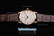 Vacheron Constantin Patrimony Manual Winding Rose Gold Case with White Dial