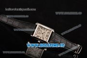 Cartier Tank MC Miyota 9015 Automatic Steel Case with White Dial and Roman Numeral Markers - 1:1 Original