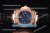 Patek Philippe Nautilus Clone PP 315 Automatic Rose Gold Case with Blue Dial Stick/Arabic Numeral Markers and Black Leather Strap (BP)