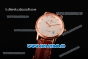 Vacheron Constantin Patrimony Miyota 9015 Automatic Rose Gold Case with White Dial and Arabic Numeral/Stick Markers