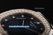 Patek Philippe Nautilus Swiss ETA 2892 Automatic Movement Full Steel with Blue Dial and Diamond Markers/Bezel