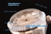 Rolex Datejust 2813 Automatic Steel Case with White Dial Numeral Markers and Stainless Steel Strap