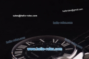 Cartier ballon bleu de Automatic Steel Case with Black Dial and Black Leather Strap-ETA Coating