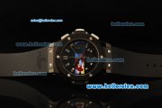 Hublot Big Bang Chronograph Swiss Valjoux 7750 Automatic Movement PVD Case with PVD Bezel and Black Rubber Strap