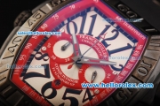 Franck Muller Conquistador F1 Singapore GP Chronograph Miyota Quartz Movement PVD Case with White Dial and Black Arabic Numerals