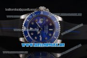 Rolex Submariner Swiss ETA 2836 Automatic Steel Case with Blue Rubber and Blue Dial Strap Dot Markers