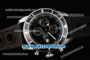 Breitling SuperOcean Heritage Chrono Swiss Valjoux 7750 Automatic Steel Case Black Dial With Stick Markers Black Rubber Strap (JH)