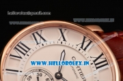 Cartier Rotonde De Asia Automatic Rose Gold Case with White Dial and Black Roman Numeral Markers