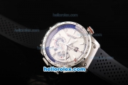 Tag Heuer Grand Carrera Calibre 36 Chronograph Miyota Quartz Swiss Coating Case with Silver Stick Markers and White Dial