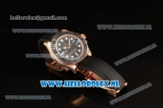 1:1 Rolex Yachtmaster 40 3135 Automatic Rose Gold Case with Black Dial Dots Markers and Black Rubber Strap (EF)