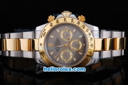 Rolex Daytona Oyster Perpetual Automatic Movement Two Tone with Gold Bezel and Grey Dial