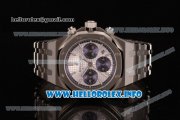 Audemars Piguet Royal Oak QE II CUP 2015 Limited Edition Chrono Swiss Valjoux 7750 Automatic Stainless Steel Case/Bracelet with White Dial Stick Markers - Blue Subdial (EF)