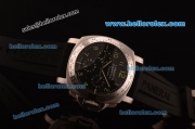 Panerai Chrono Pam 224 Luminor Daylight Automatic Steel Case with Black Dial and Black Rubber Strap-7750 Coating