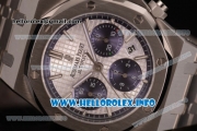 Audemars Piguet Royal Oak QE II CUP 2015 Limited Edition Chrono Swiss Valjoux 7750 Automatic Stainless Steel Case/Bracelet with White Dial Stick Markers - Blue Subdial (EF)