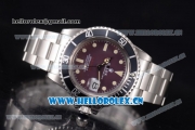 Rolex Submariner Swiss ETA 2836 Automatic Stainless Steel Case/Bracelet with Red Dial and Dot Markers