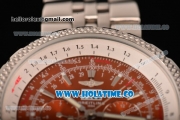 Breitling Bentley 6.75 Asia 2813 Automatic Full Steel with Red Dial and Stick Markers