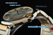 Cartier Ballon Bleu De Swiss ETA 2836 Automatic Steel Case/Bezel Two Tone Strap White Dial Roman Markers