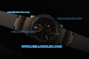 Ulysse Nardin Marine Diver Chronometer Automatic Movement Power Reserve PVD Case with Black Dial and Black Rubber Strap