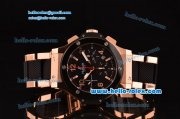 Hublot Big Bang Chrono Swiss Valjoux 7750-DD Automatic Rose Gold Case with PVD/Rose Gold Strap Black Dial