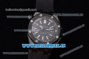 Audemars Piguet Royal Oak Offshore Diver Asia Automatic PVD Case Black Dial Stick Markers and Black Rubber Strap