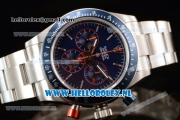 Rolex Daytona Cool Hand Brooklyn Chronograph 4130 Automatic Steel Case with Blue Dial Stick Markers and Steel Bracelet (BP)