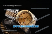 Rolex Datejust II Asia 2813 Automatic Two Tone Case/Bracelet with Yellow Gold Dial and Roman Numeral Markers (BP)