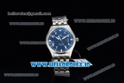 IWC Pilot's Watch Mark XVII Miyota 9015 Automatic Steel Case Blue Dial With Arabic Numeral Markers Steel Bracelet