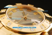 Rolex Datejust Automatic Movement Full Gold with MOP Dial and Roman Numerals-ETA Coating Case