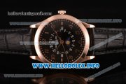Patek Philippe Grand Complications Perpetual Calendar Miyota Quartz Rose Gold Case with Black Dial and Arabic Numeral Markers