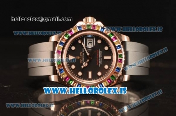 Rolex Yacht-Master HARIBO Edition Rainbow Bezel With Rubber Strap ETA 2836 Auto 1:1 Clone