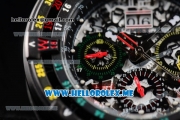Richard Mille RM 60-01 Asia 2813 Automatic PVD Case with Skeleton Dial and Black Rubber Strap PVD Bezel (EF)