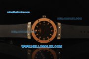 Hublot Classic Fusion Swiss ETA 2824 Automatic Movement PVD Case with Rose Gold Markers and Black Rubber Strap