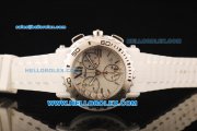 Chopard Happy Sport Chronograph Original Quartz Movement White Ceramic Case with White MOP Dial and White Rubber Strap Chopard Happy Sport Chronograph Original Quartz Movement White Ceramic Case with White MOP Dial and White Rubber Strap
