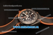 Omega Seamaster Planet Ocean Master Chronometer Chronograph 7750 Auto PVD Case with Black Dial and Black Nylon Strap (EF)