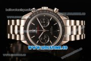 Omega Speedmaster Moonwatch Co-Axial Chronograph Clone Omega 9300 Automatic Steel Case/Bracelet with Black Dial and White Stick Markers (EF)