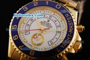 Rolex Yacht-Master II Oyster Perpetual Automatic Full Gold with Blue Bezel and White Dial