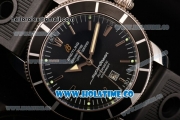 Breitling SuperOcean Heritage 2813 Automatic Steel Case with Black Bezel Black Dial Stick Markers and Black Bezel