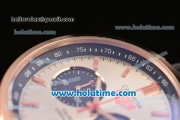 Tag Heuer Carrera Calibre 17 Chrono Miyota OS20 Quartz Rose Gold Case with White Dial and Stick Markers